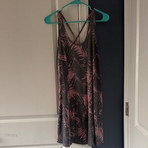 Salt Life Pink and Gray Tropical Strappy Tank